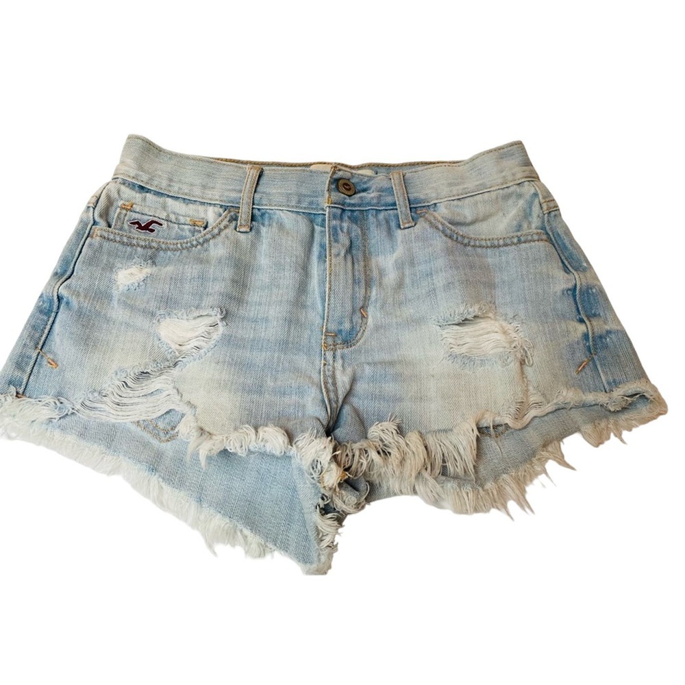 Hollister distressed Mid Rise Jean shorts size 3